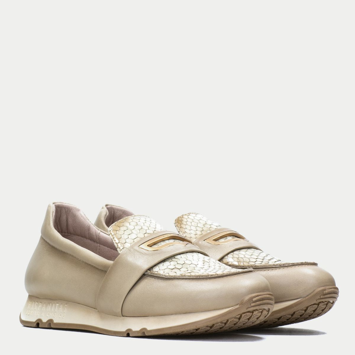 HISPANITAS - Hispanitas Zapato Casual Mujer Cuero Beige