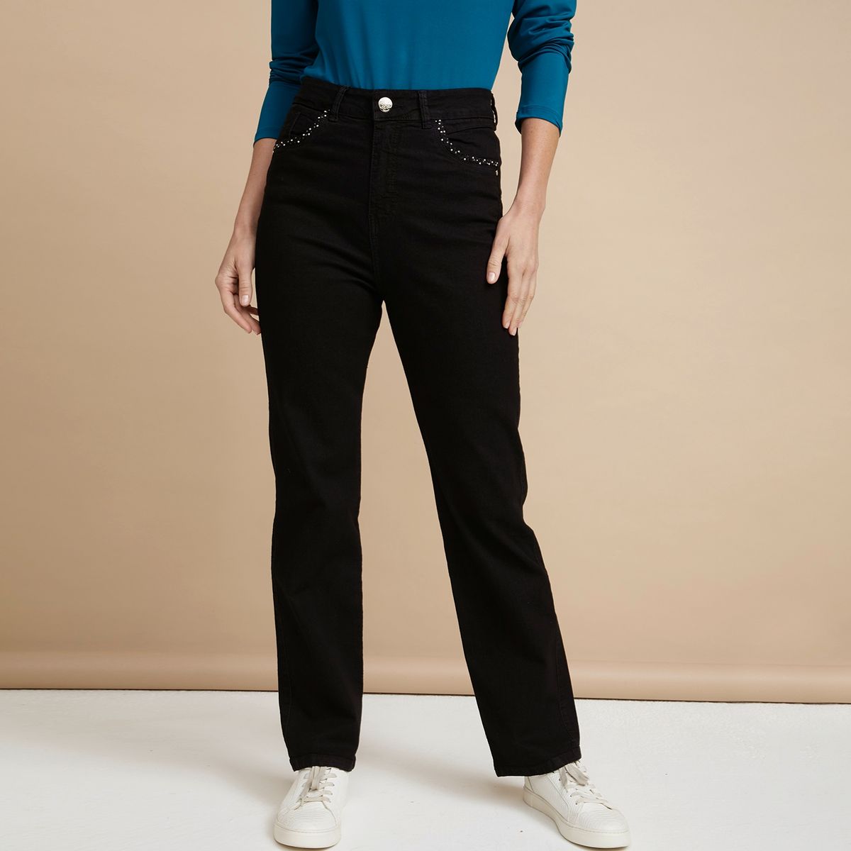 S COCCI - Stefano Cocci Jeans Recto Tiro Alto Mujer