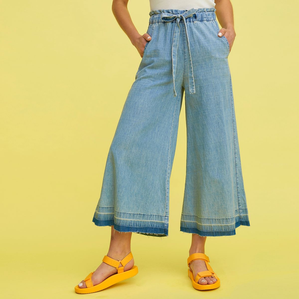 SYBILLA - Pantalón Palazzo Tiro Alto Mujer