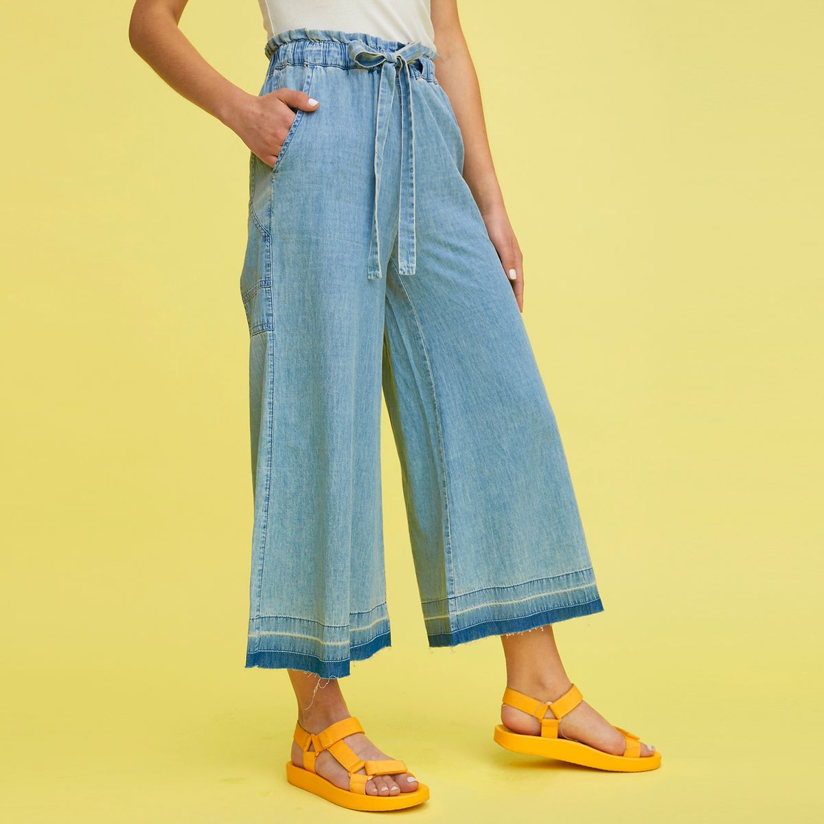 SYBILLA - Pantalón Palazzo Tiro Alto Mujer