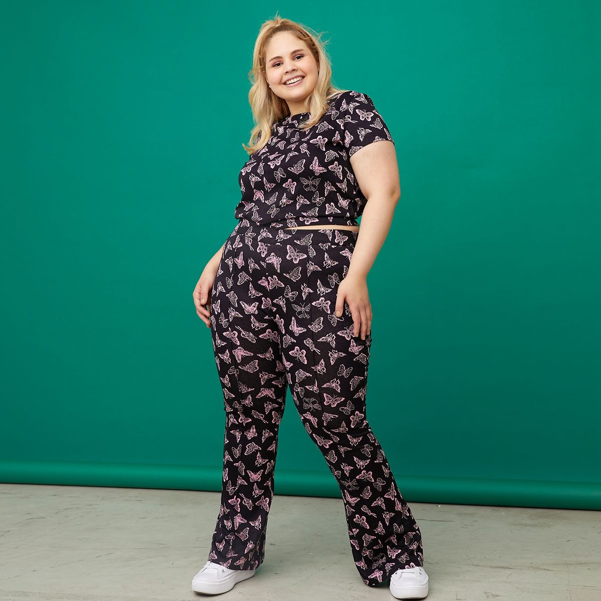 SYBILLA - Sybilla Pantalón De Buzo Flare Tiro Medio Mujer