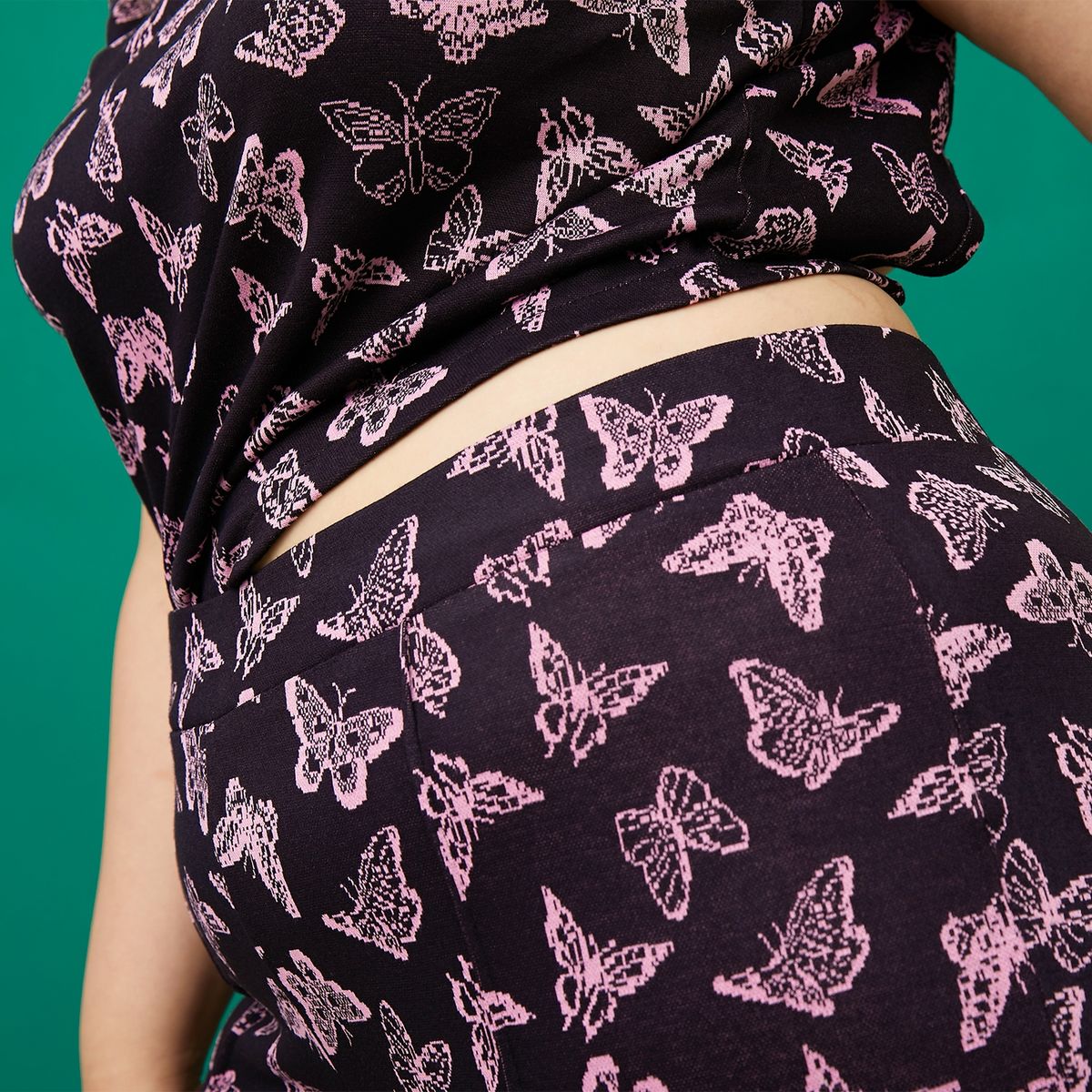 SYBILLA - Sybilla Pantalón De Buzo Flare Tiro Medio Mujer