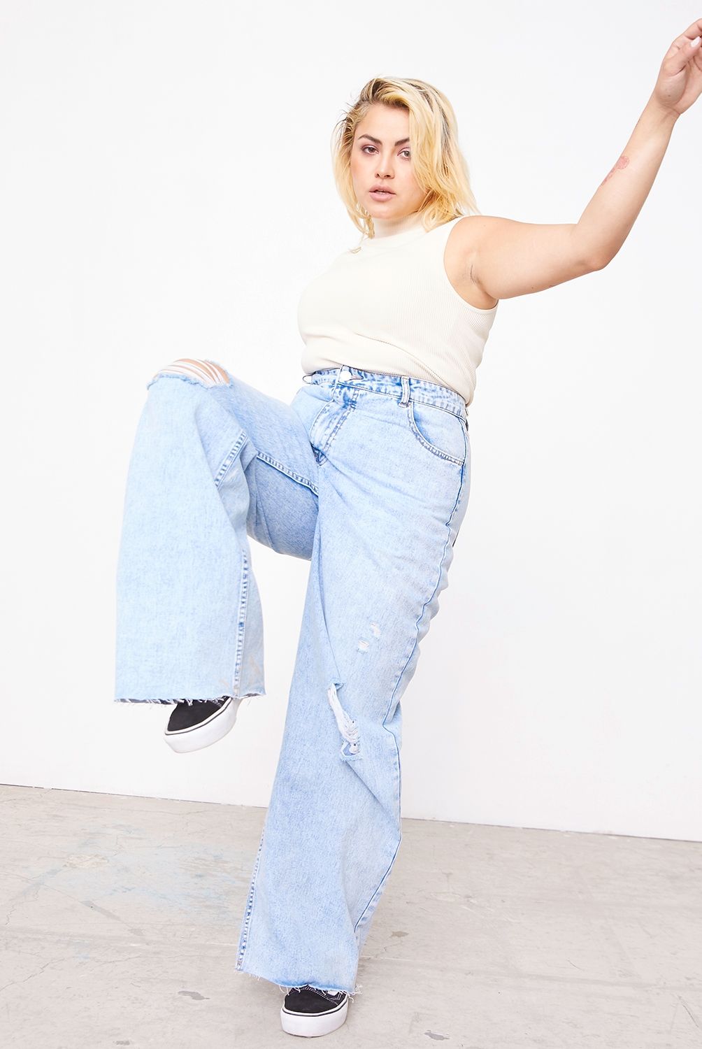 AMERICANINO - Jeans Wide Leg Tiro Alto Mujer Americanino