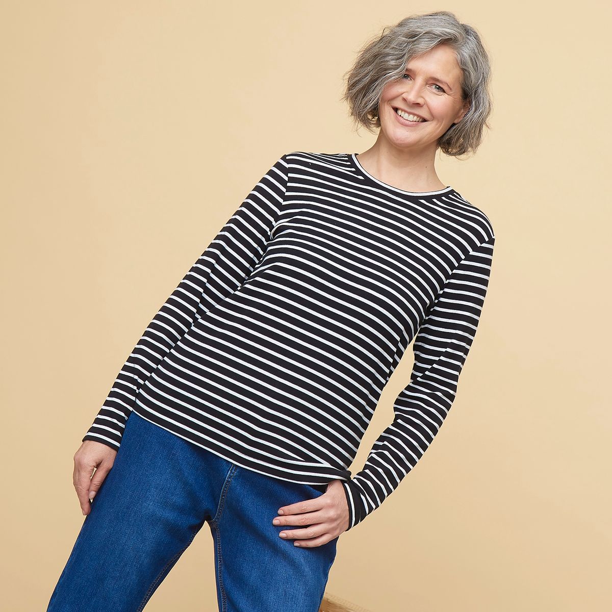 NEWPORT - Newport Polera Manga Larga Algodón Mujer