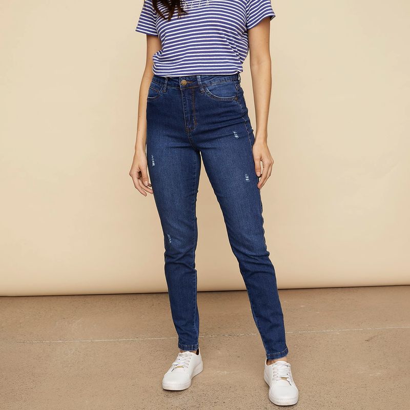ELLE - Jeans Skinny Tiro Medio Mujer Elle