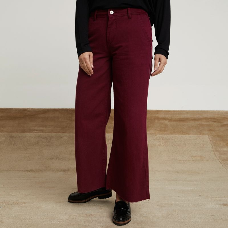 S COCCI - Jeans S.cocci Wide Leg Tiro Alto Mujer Algodón