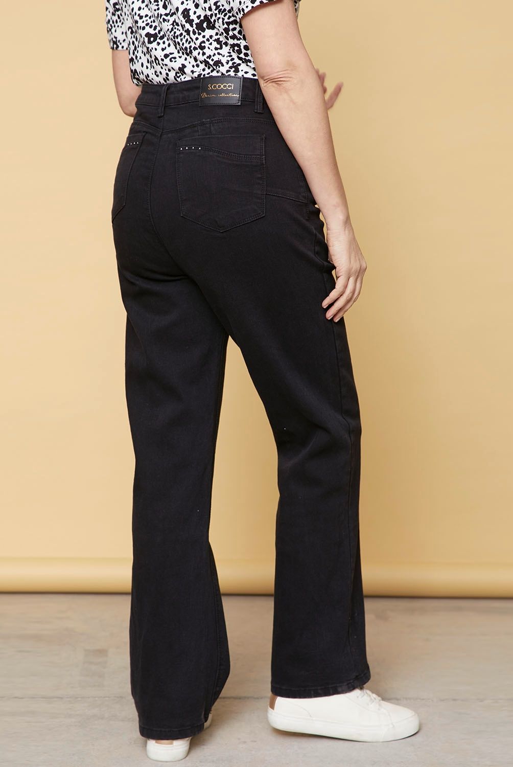 S COCCI - Jeans Recto Tiro Alto Mujer S. Cocci