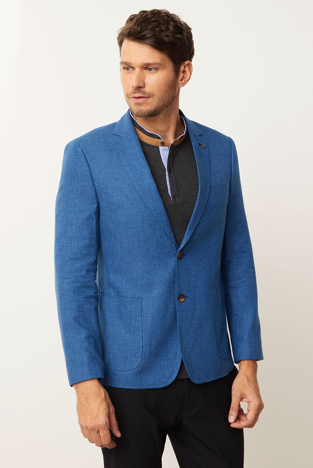 WOLF&HANK - Wolf&Hank Chaqueta De Vestir Formal Slim Fit Lana Hombre