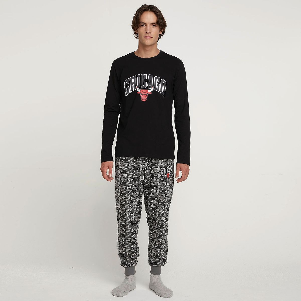 NBA - Pijama Manga Larga Algodón Hombre Nba