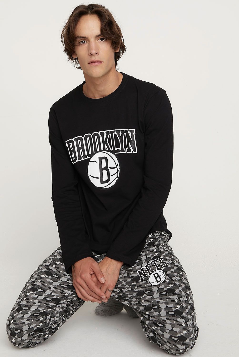 NBA - Pijama Manga Larga Algodón Hombre Nba