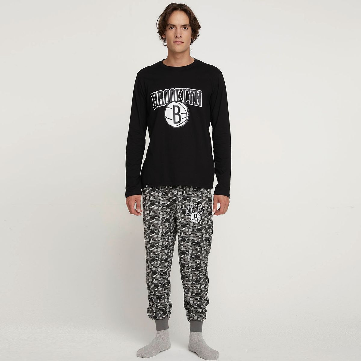 NBA - Pijama Manga Larga Algodón Hombre Nba
