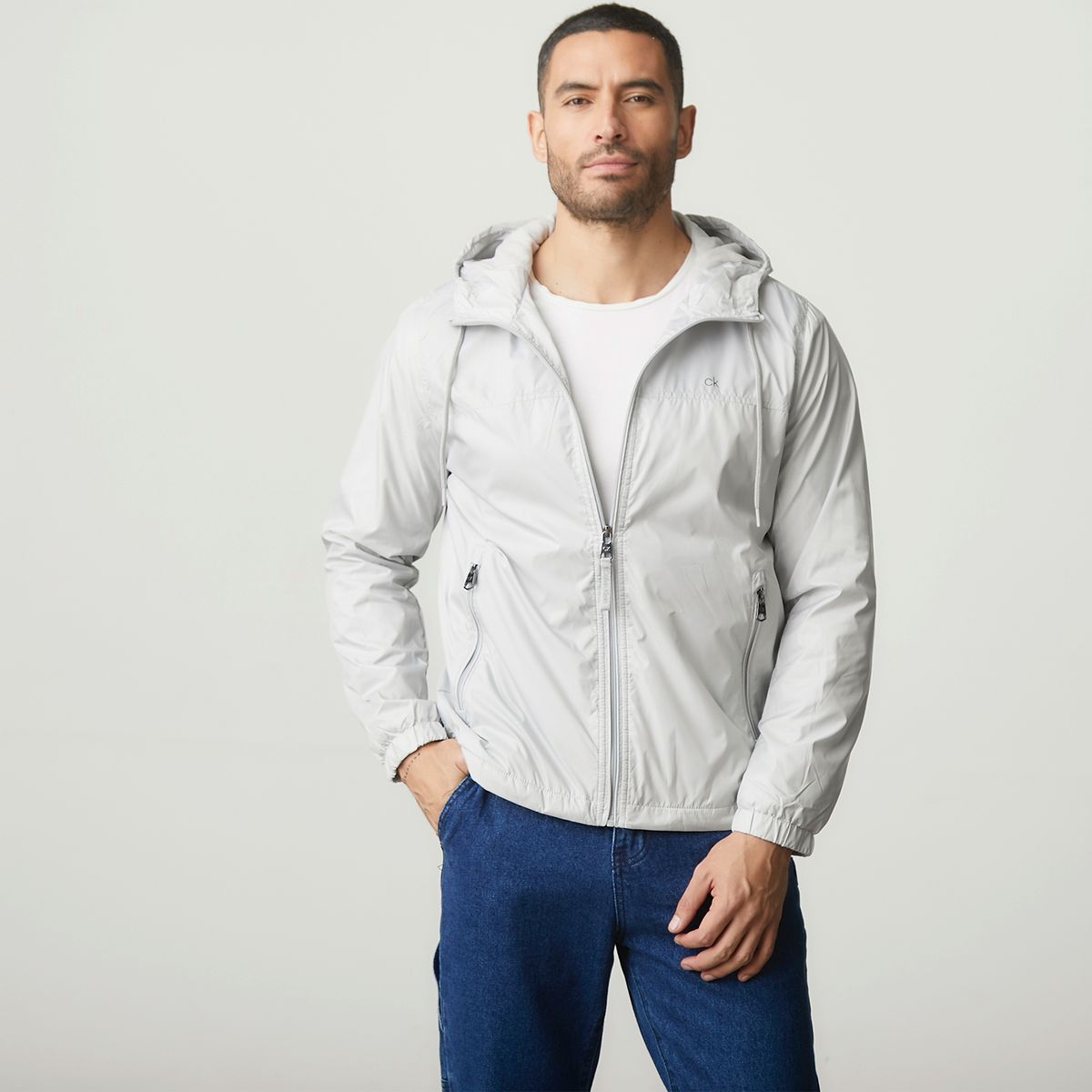 CALVIN KLEIN - Cortaviento Full Zipper Hombre Calvin Klein