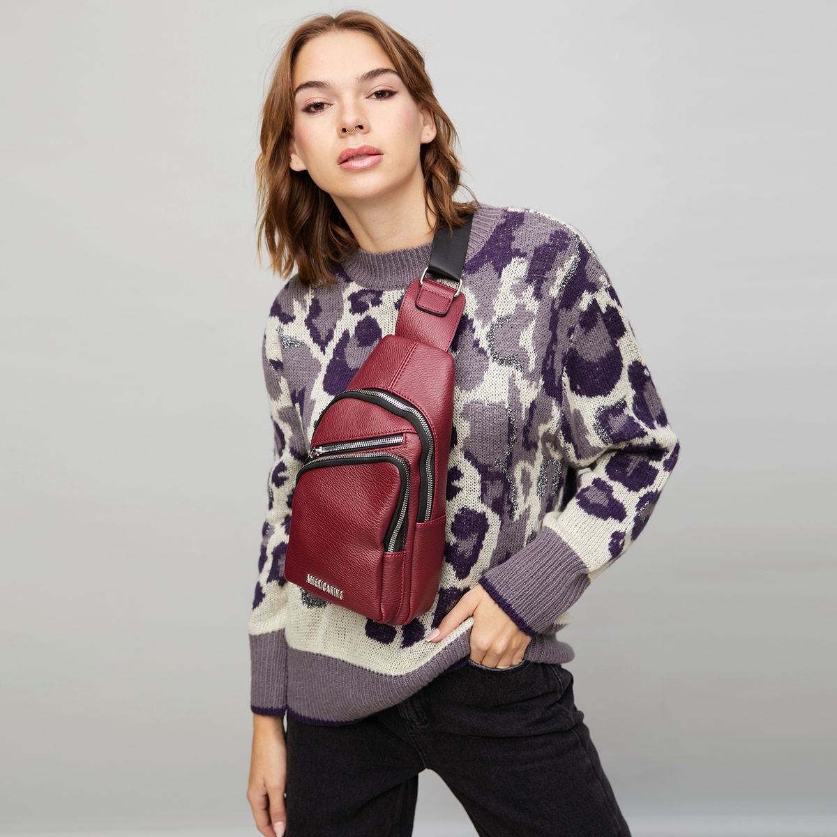 AMERICANINO - Americanino Banano Cruzado Slim Bag Bandolera Mujer