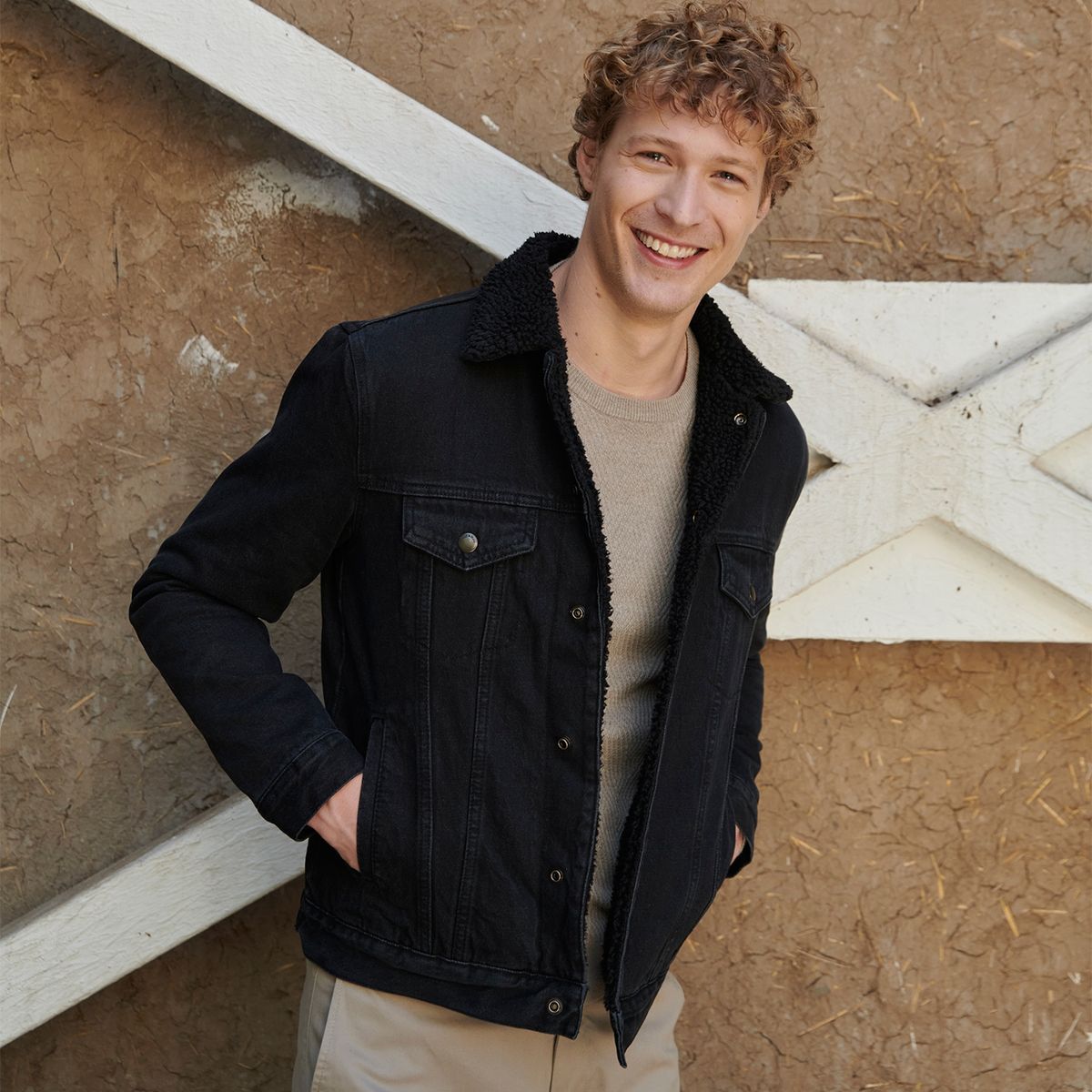WOLF&HANK - Wolf&Hank Chaqueta Denim Sherpa Hombre