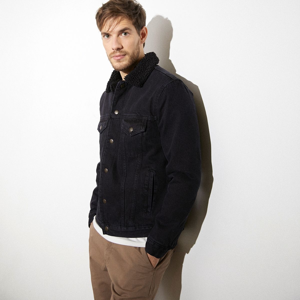 WOLF&HANK - Wolf&Hank Chaqueta Denim Sherpa Hombre