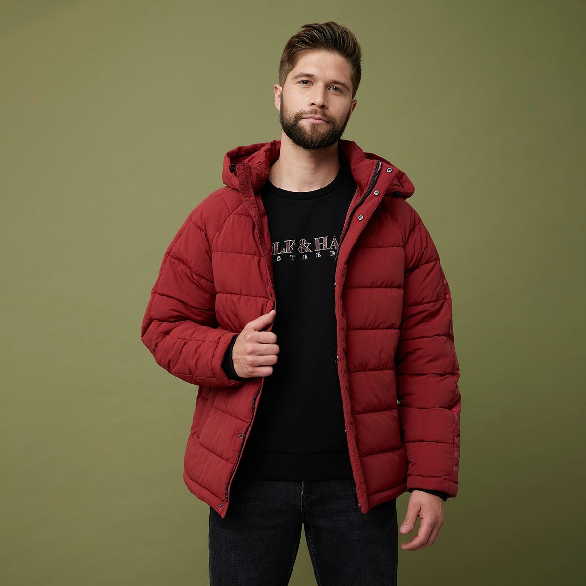 WOLF&HANK - Wolf&Hank Parka con Gorro Hombre