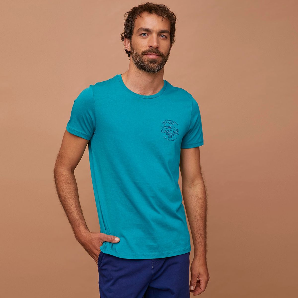 CASCAIS - Cascais Polera Manga Corta Algodón Hombre