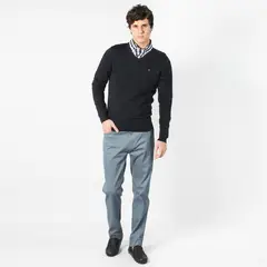 TOMMY HILFIGER - Sweater Cuello V Algodón Hombre
