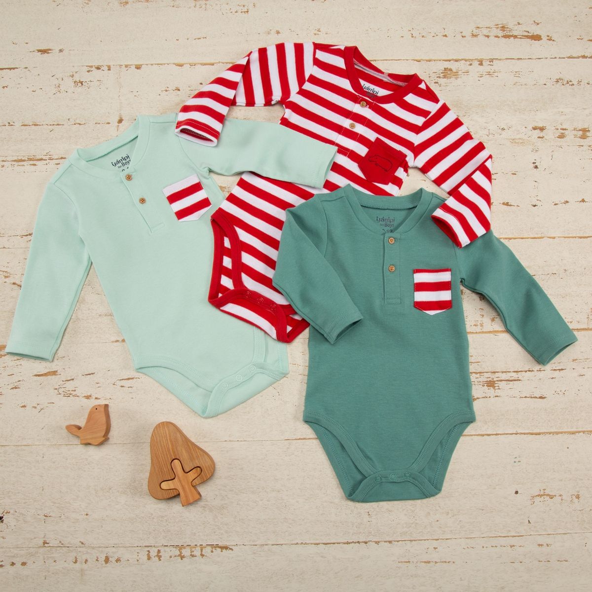 YAMP - Bodys Pack de 3 unidades Algodón Bebé niño