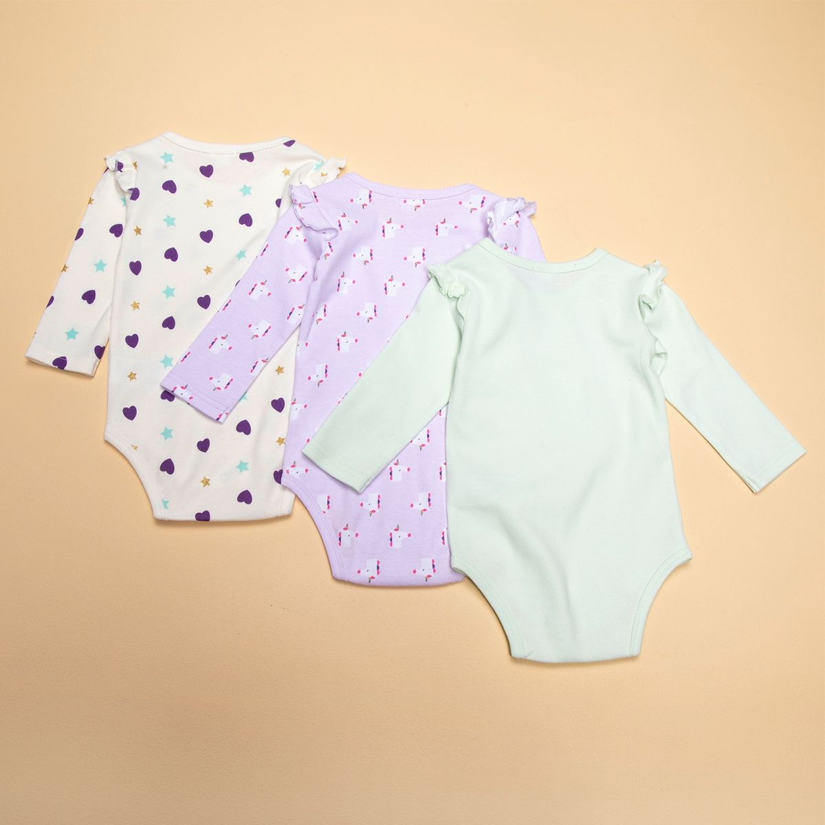 YAMP - Bodys Pack de 3 unidades Algodón Bebé niña