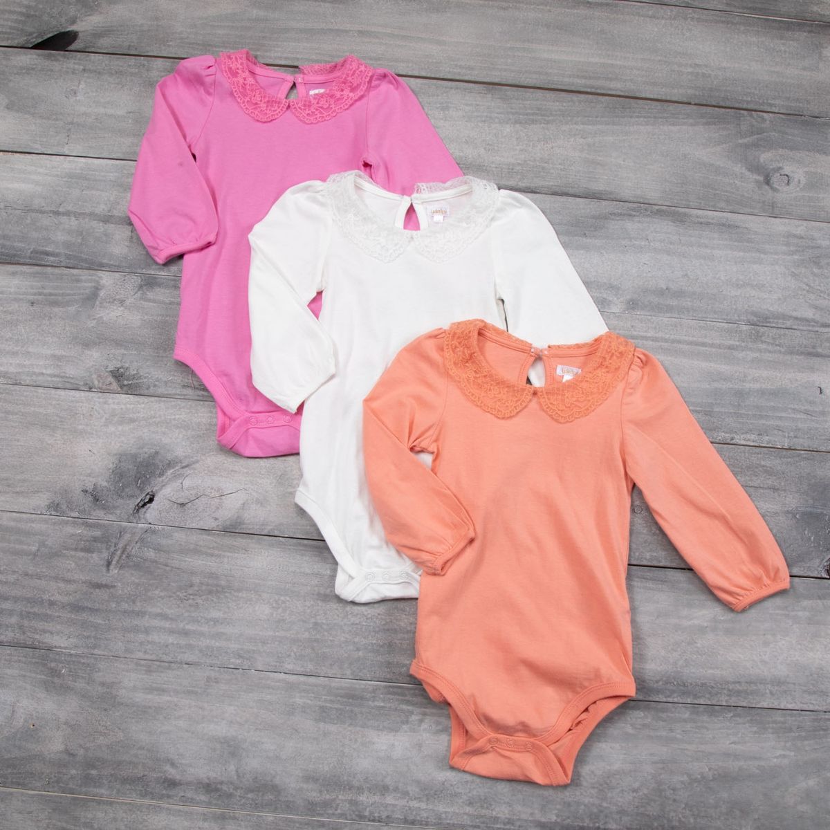 YAMP - Bodys Pack de 3 unidades Algodón Bebé niña