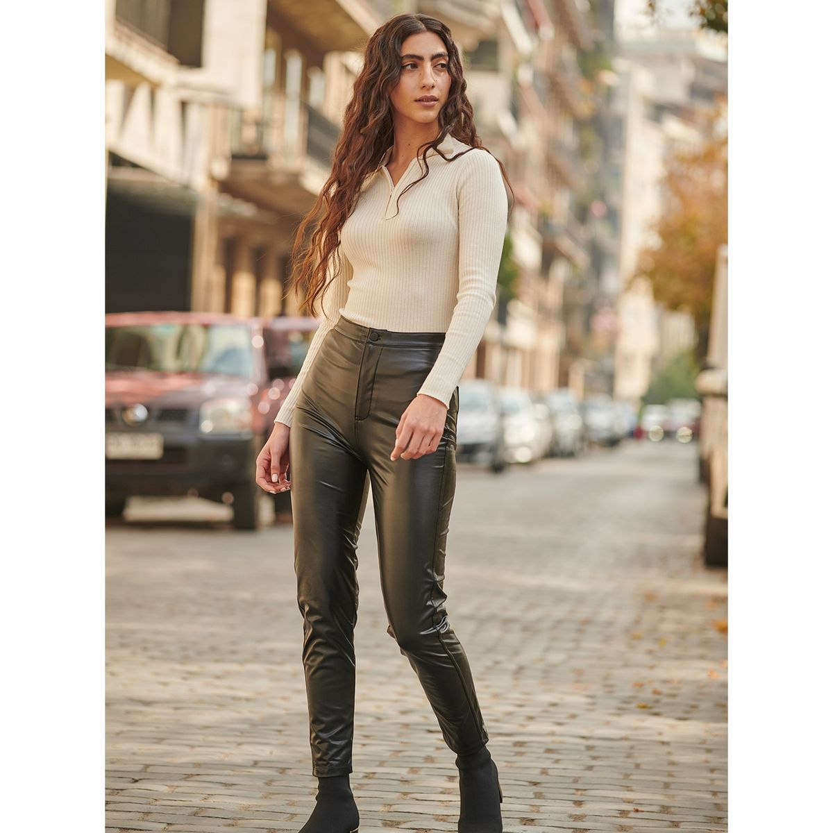 BASEMENT - Basement Pantalón Ecocuero Mujer