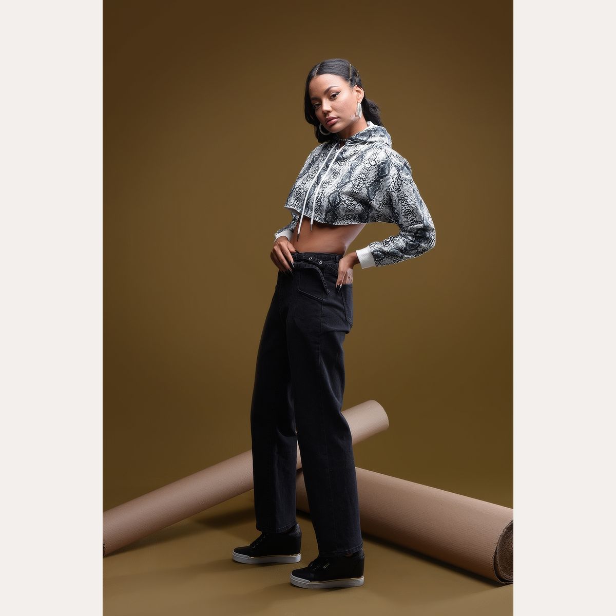 DAHLA - Jeans Wide Leg Tiro Alto Mujer Dahla