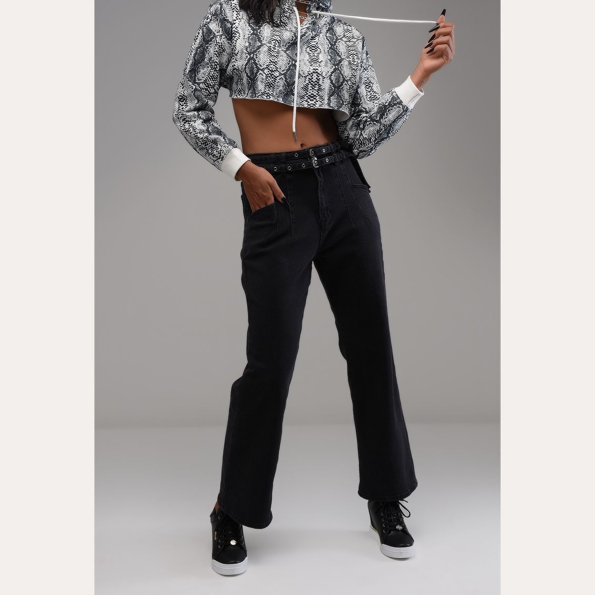 DAHLA - Jeans Wide Leg Tiro Alto Mujer Dahla