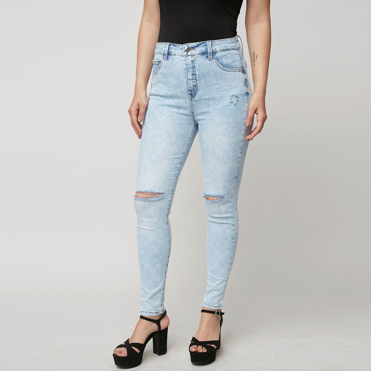 DAHLA - Dahla Jeans Skinny Tiro Alto Algodón Mujer