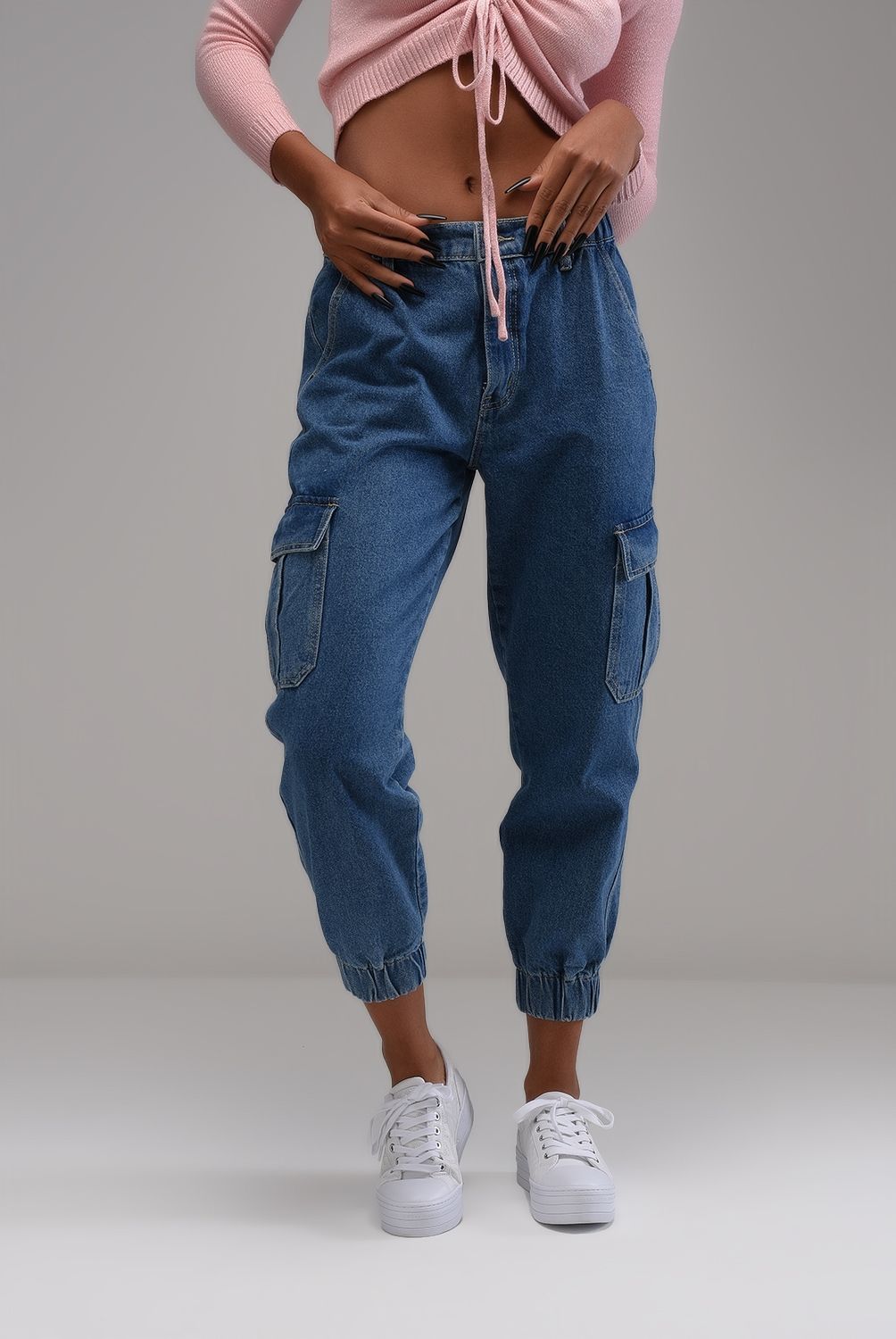 DAHLA - Dahla Jeans Jogger Tiro Alto Algodón Mujer