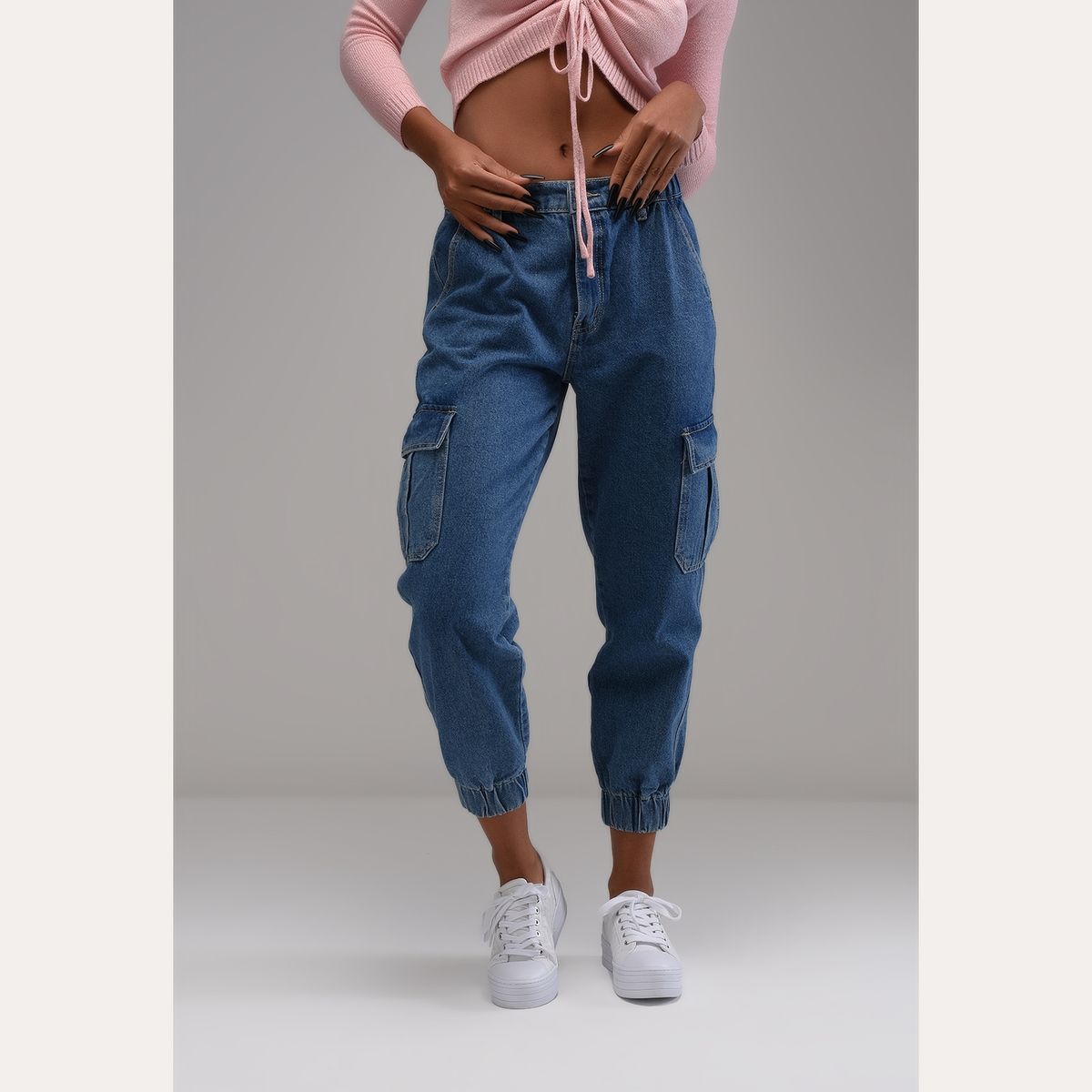 DAHLA - Dahla Jeans Jogger Tiro Alto Algodón Mujer