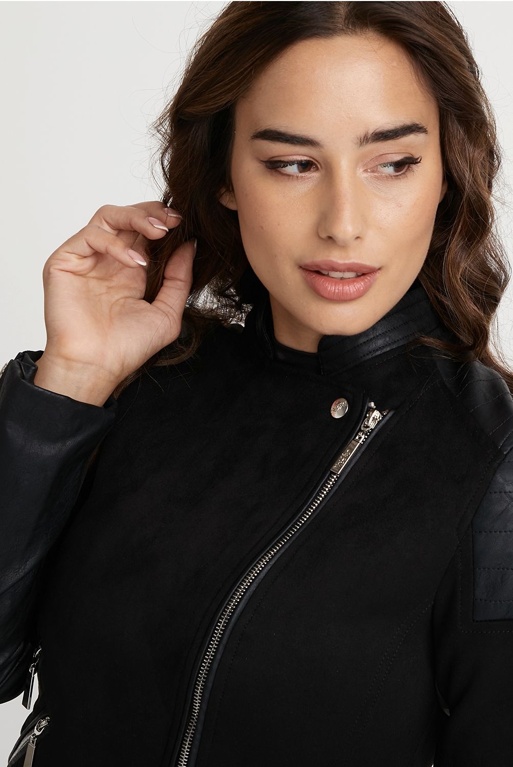 MOSSIMO - Mossimo Chaqueta Cuero Mujer