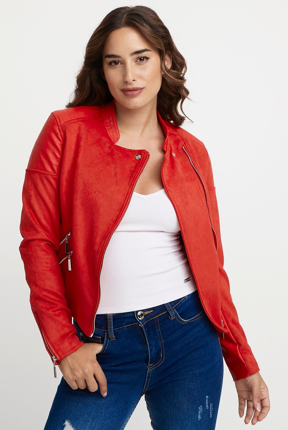 MOSSIMO - Mossimo Chaqueta Cuero Mujer