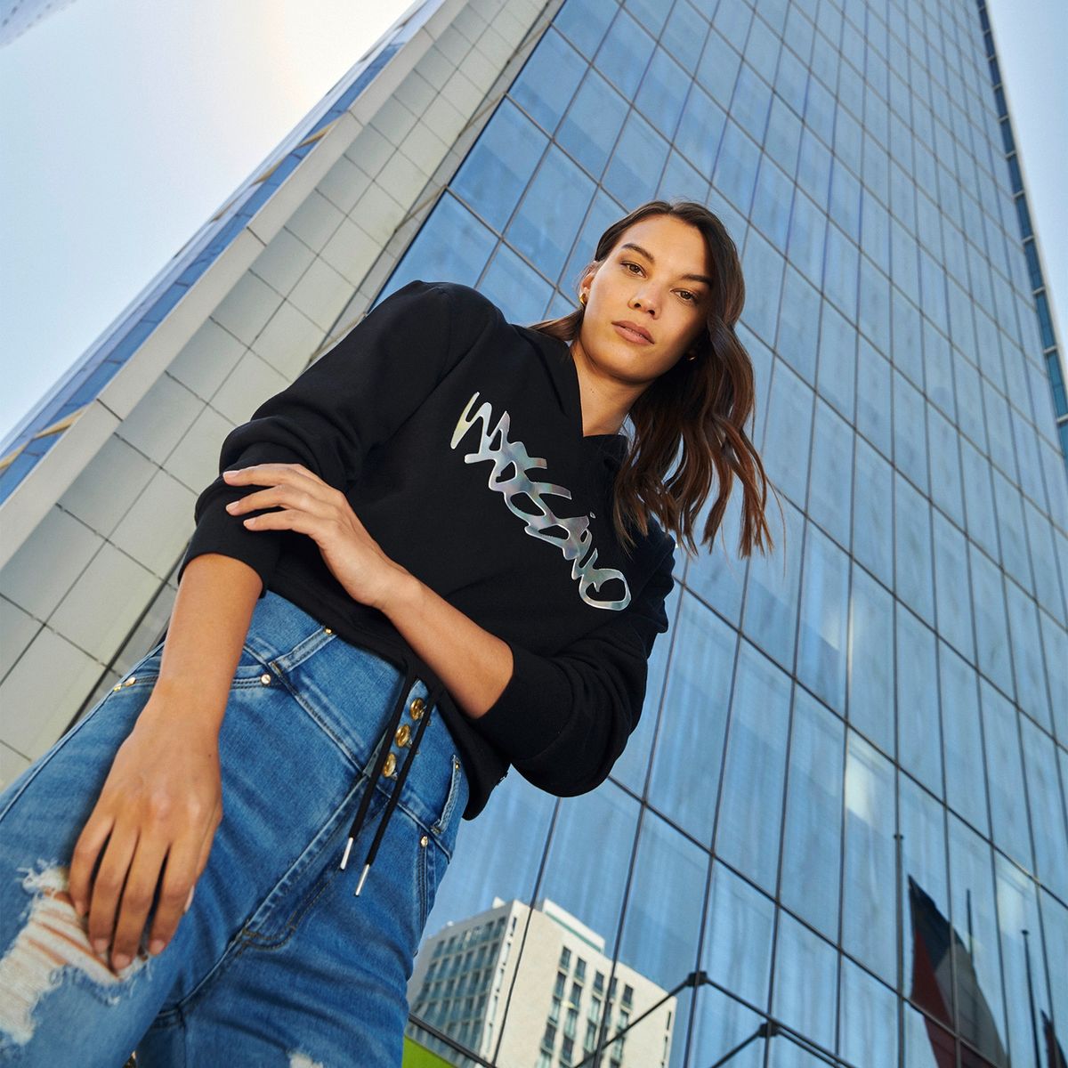 MOSSIMO - Polerón Logo Mujer Mossimo