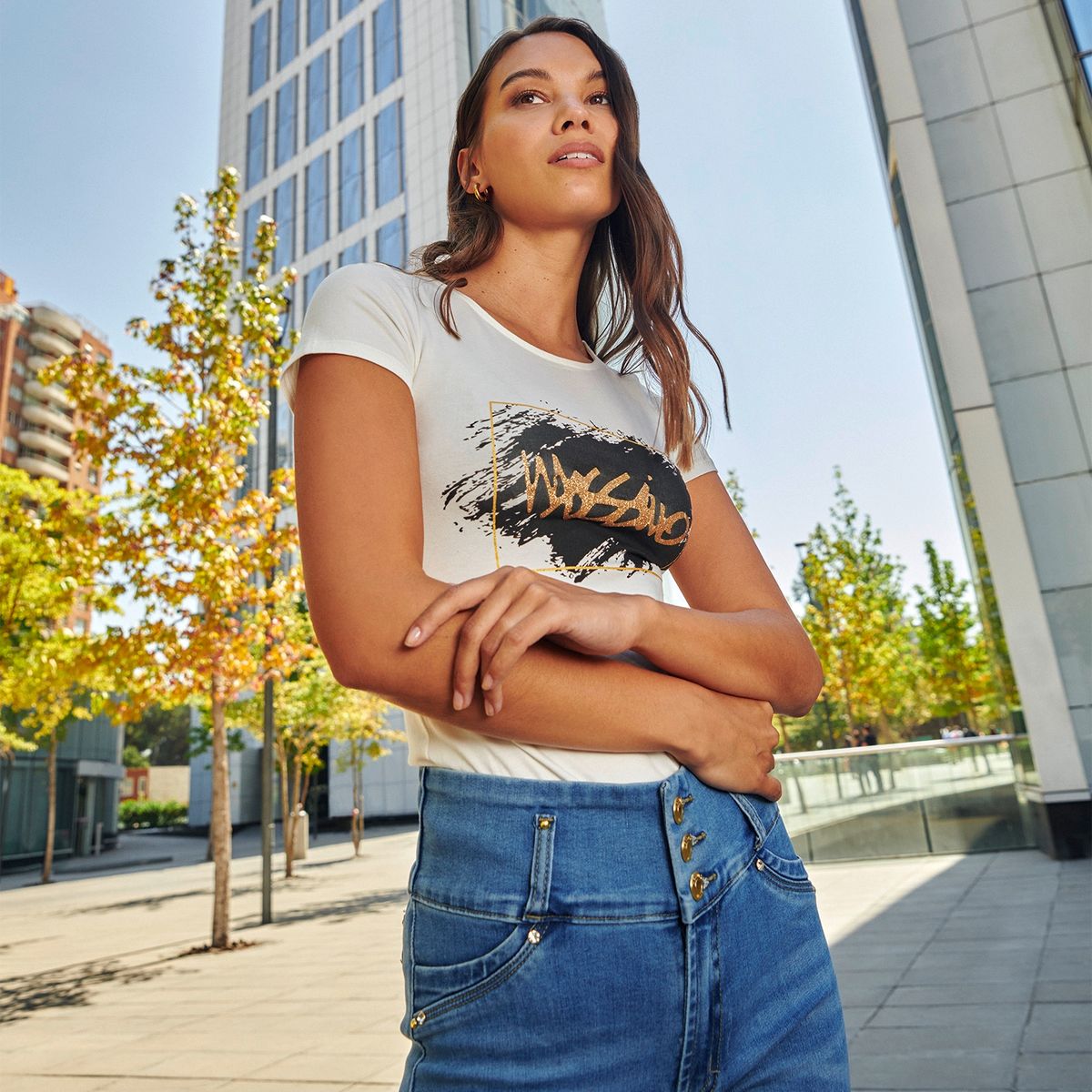 MOSSIMO - Mossimo Polera Manga Corta Mujer