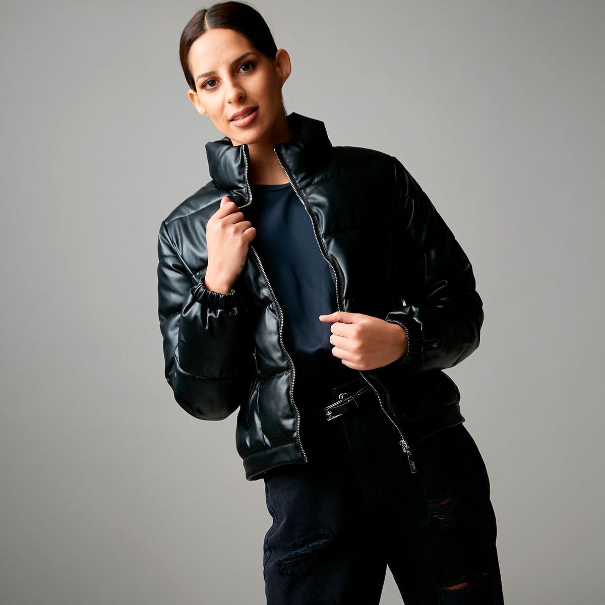 MOSSIMO - Parka Ecocuero Mujer