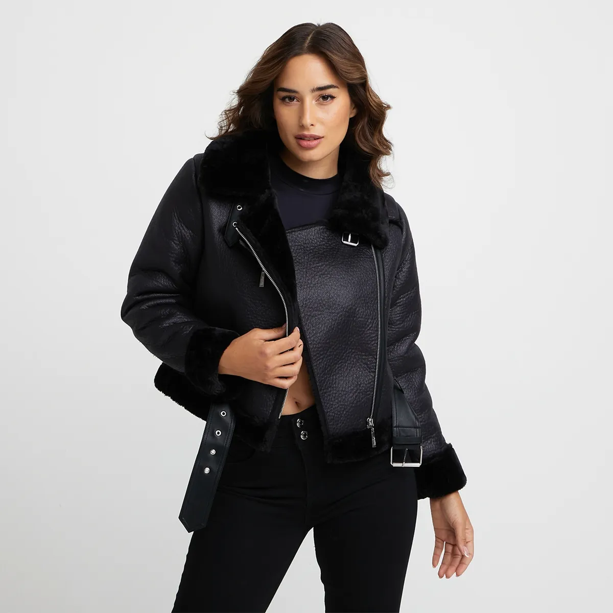 MOSSIMO - Mossimo Chaqueta Ecocuero Mujer