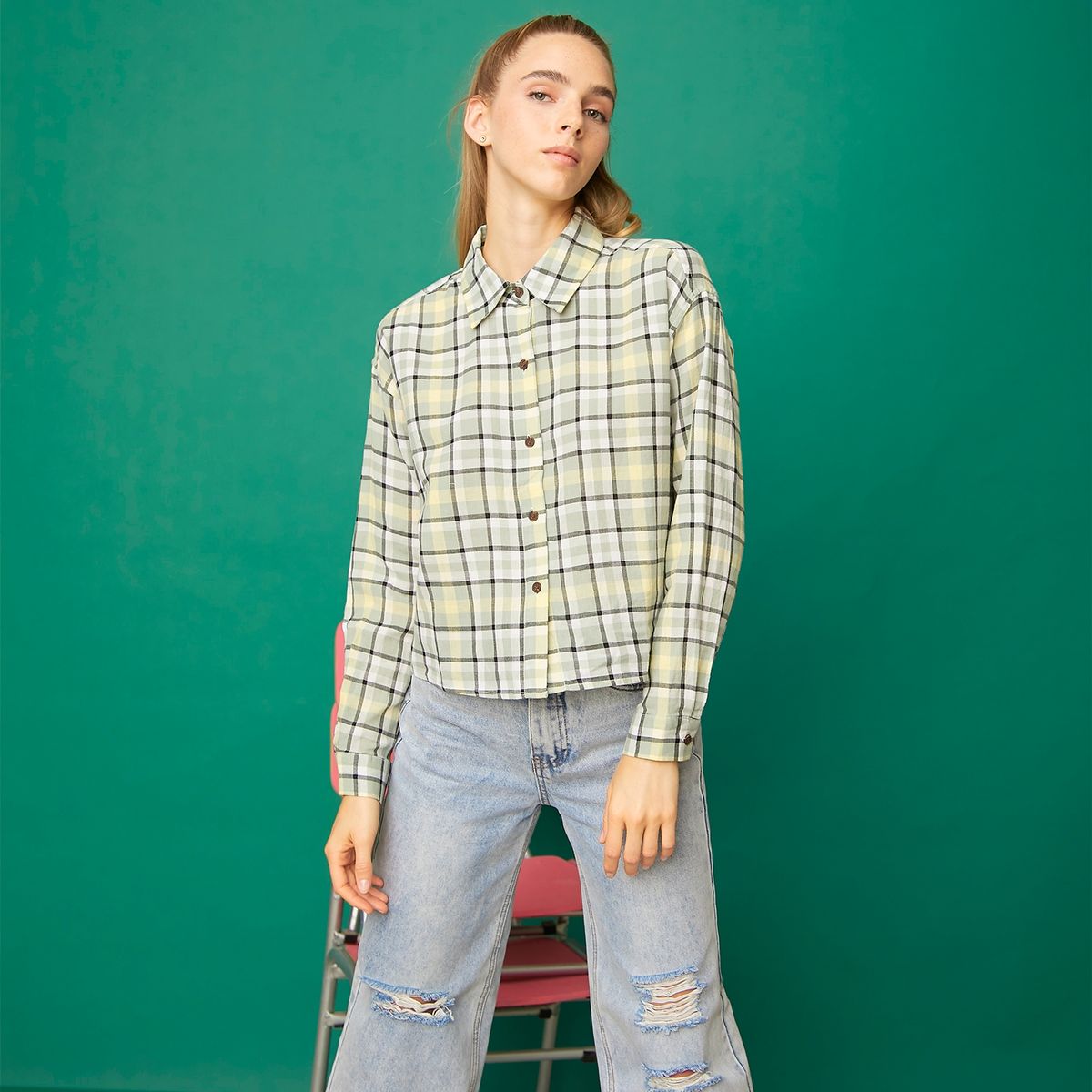 SYBILLA - Sybilla Blusa Manga Larga Algodón Mujer