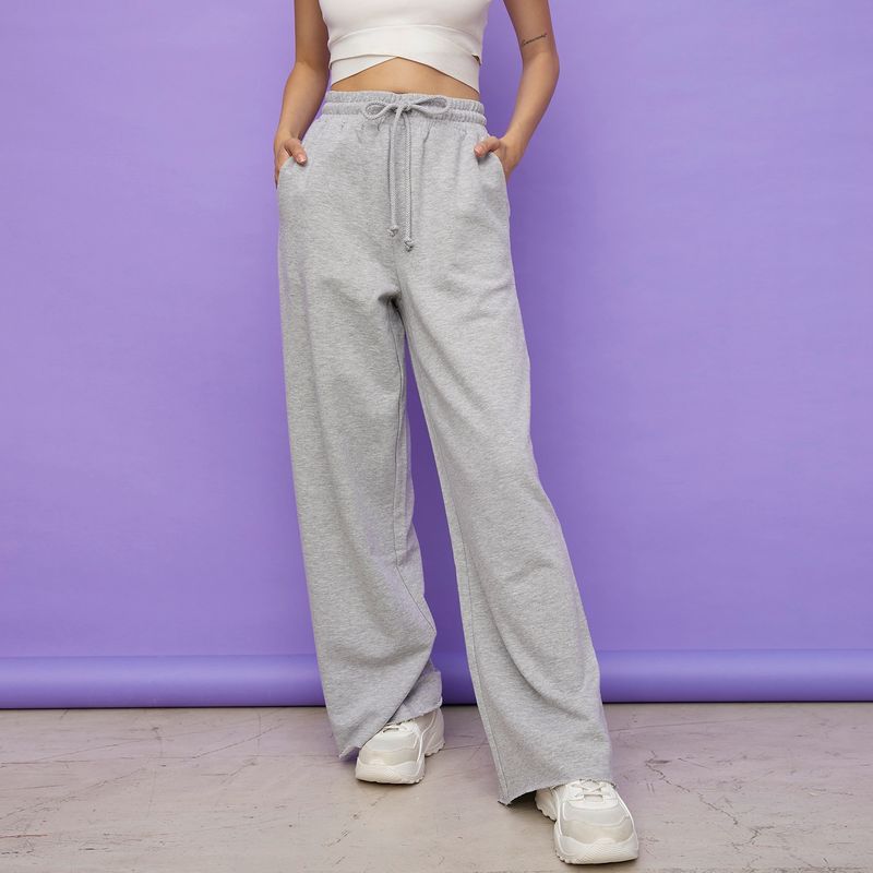 SYBILLA - Sybilla Pantalón de Buzo Flare Tiro Medio Mujer