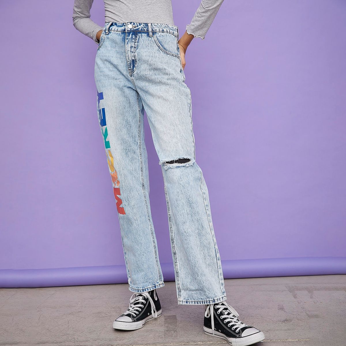 SYBILLA - Sybilla Jeans Straight Tiro Medio Mujer