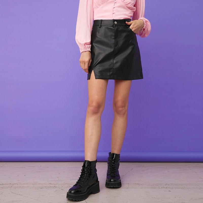 SYBILLA - Sybilla Falda Corta Mujer Ecocuero