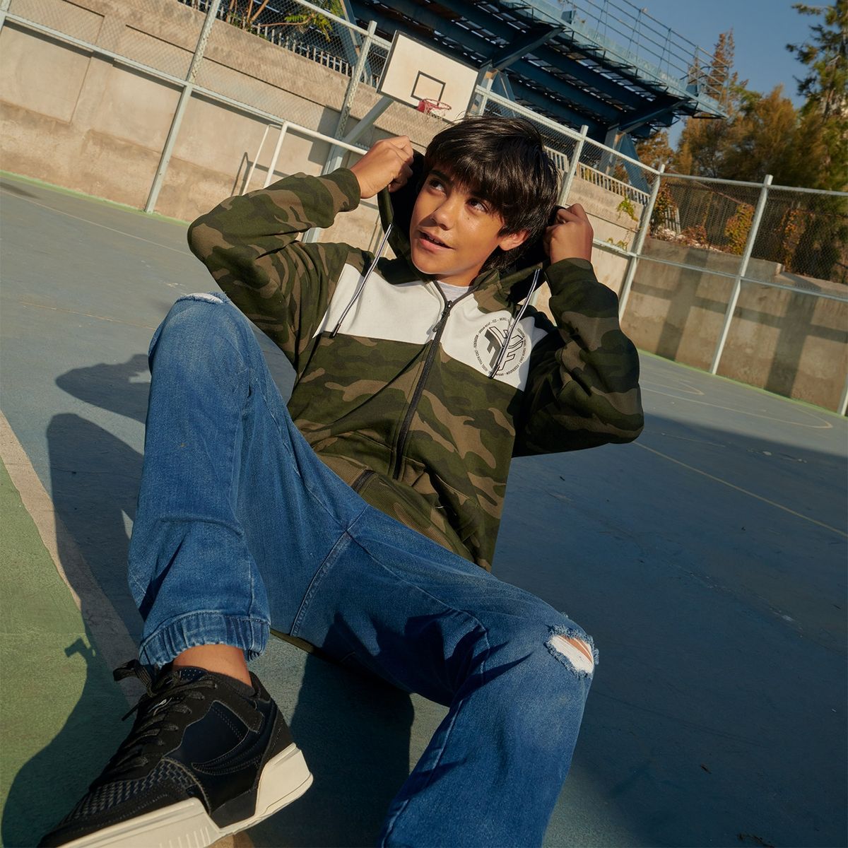 FEDERATION - Polerón Con Cierre 1 Pieza Algodón Niño