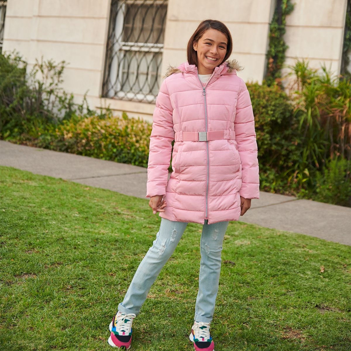 ELEVEN - Parka Larga Interior Peludo Niña