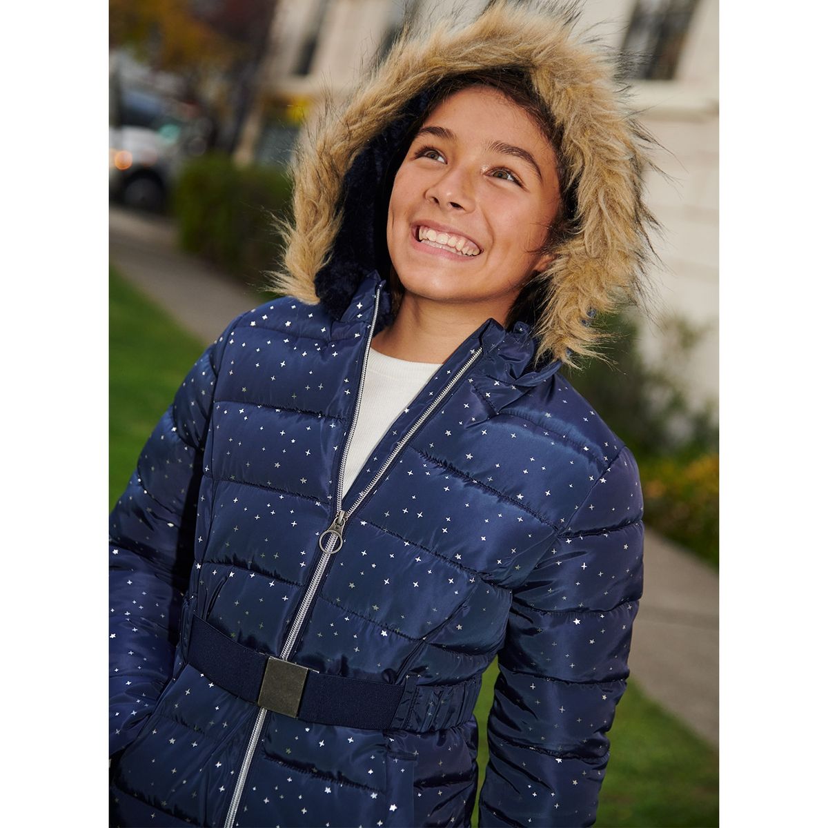 ELEVEN - Parka Larga Interior Peludo Niña