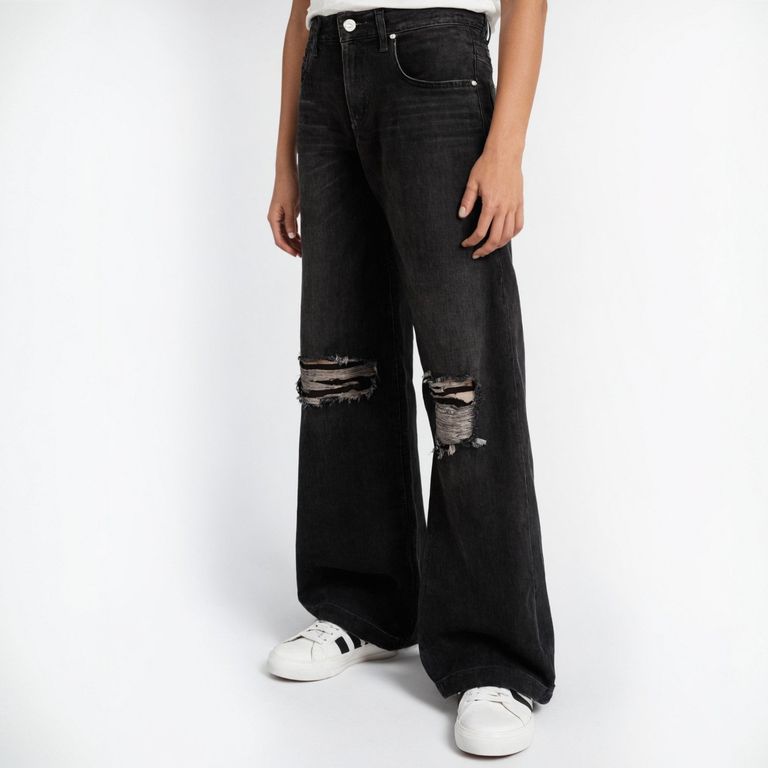 Jeans Algodón Wide Leg Niña