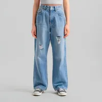 Jeans Algodón Wide Leg Niña