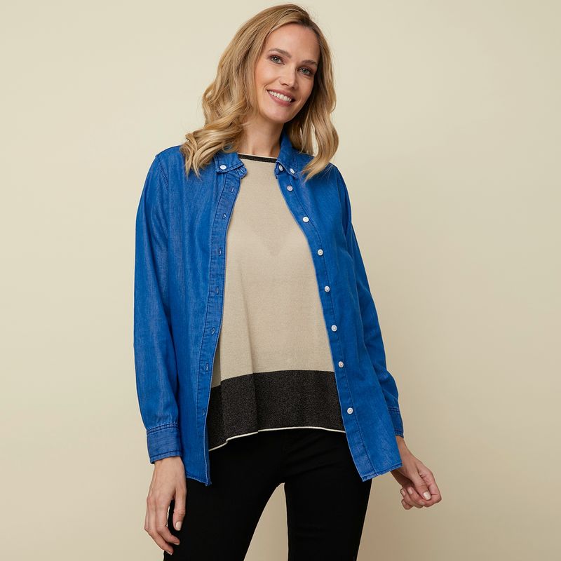APOLOGY - Blusa Denim Mujer Apology