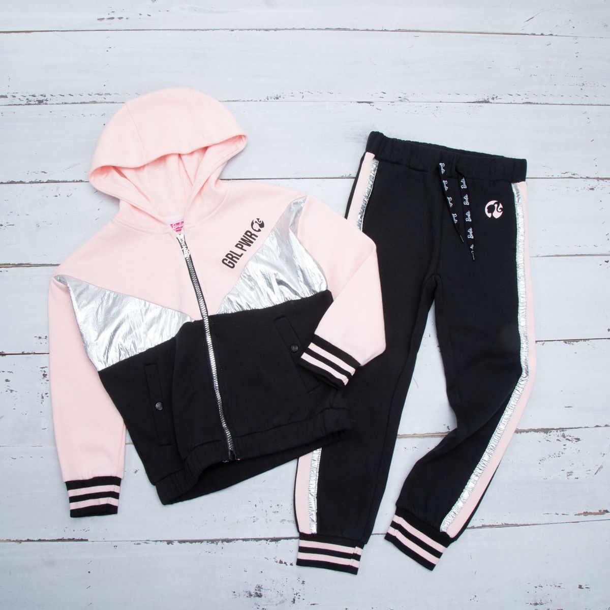 BARBIE - Conjunto Buzo Polerón + Pantalón De Buzo Barbie Niña Algodón