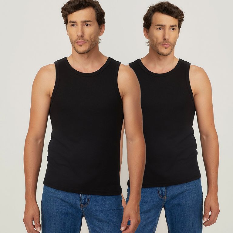 Pack De 2 Camisetas Sin Mangas Algodón Hombre