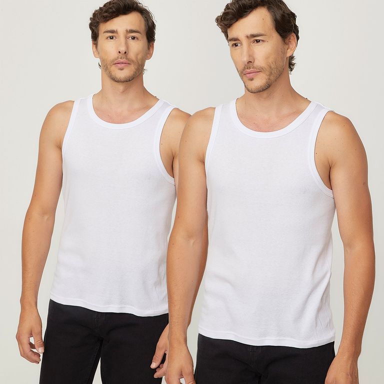 Pack De 2 Camisetas Sin Mangas Algodón Hombre